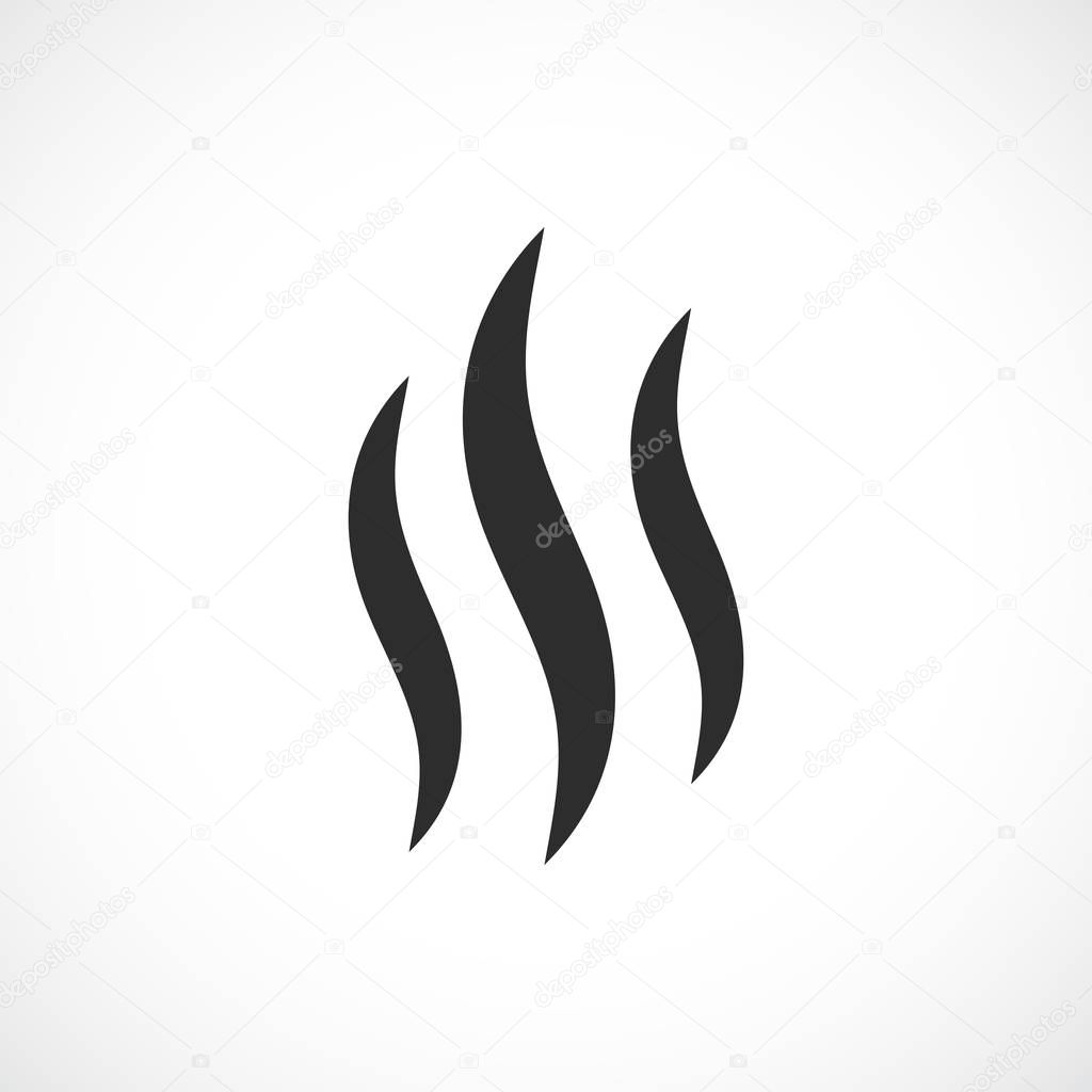Smokes hot vector icon illustration isolated on white background