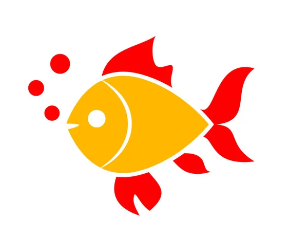 Gold fish vector icon — Stock Vector