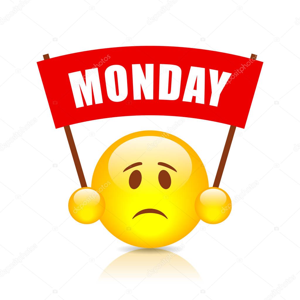 Monday red banner sign
