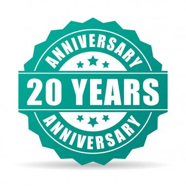 20 yıl yıldönümü kutlama simgesi