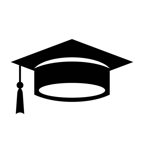 Icono de gorra de graduación académica — Archivo Imágenes Vectoriales