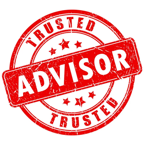 Trusted advisor business rubber stamp — Stock Vector
