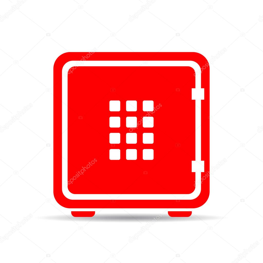 Digital safe vector pictogram illustration isolated on white background