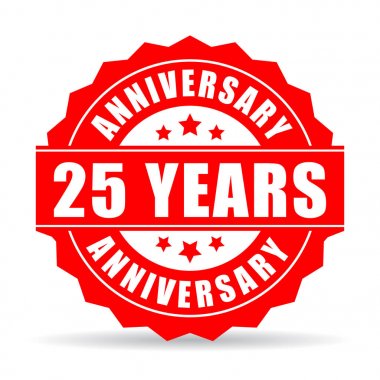 25 years anniversary celebration vector icon illustration isolated on white background clipart