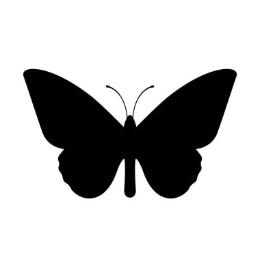 Beyaz arka plan üzerinde izole kelebek vektör simge tasarlamak