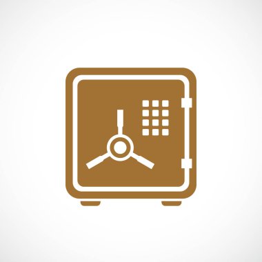 Güvenli koruma vektör piktogram illüstrasyon izole beyaz arka plan üzerinde