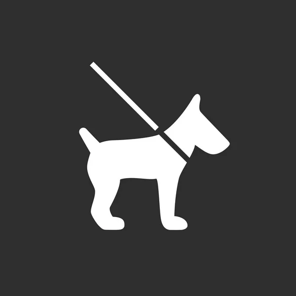Hond Silhouet Pictogram Vectorillustratie Geïsoleerd Zwarte Achtergrond — Stockvector