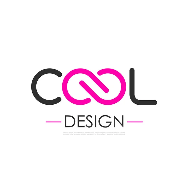 Illustration Logo Vectoriel Débordement Cool Isolé Sur Fond Blanc — Image vectorielle