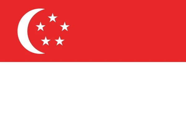 Singapore nationella flaggan vektor illustration — Stock vektor