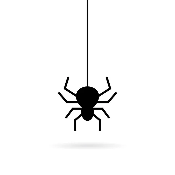 Hanging spider vector icon — ストックベクタ