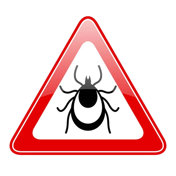 Tick warning vector sign — ストックベクタ