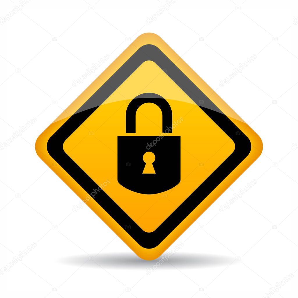 Lock vector symbol illustration isolated on white background