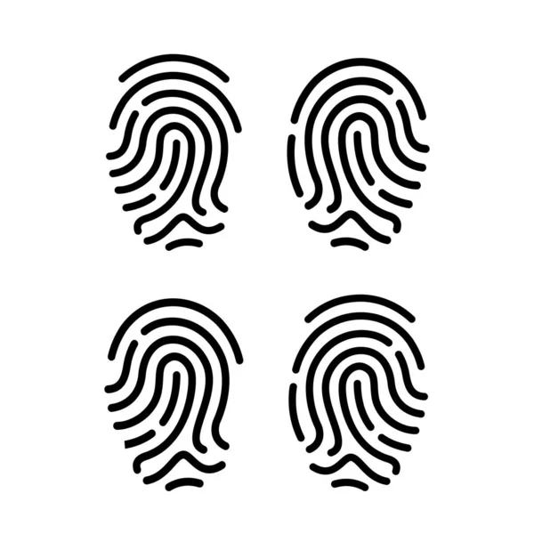 Human finger print vector icon — Stock Vector