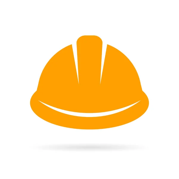 Yellow construction hard hat icon — Stock Vector