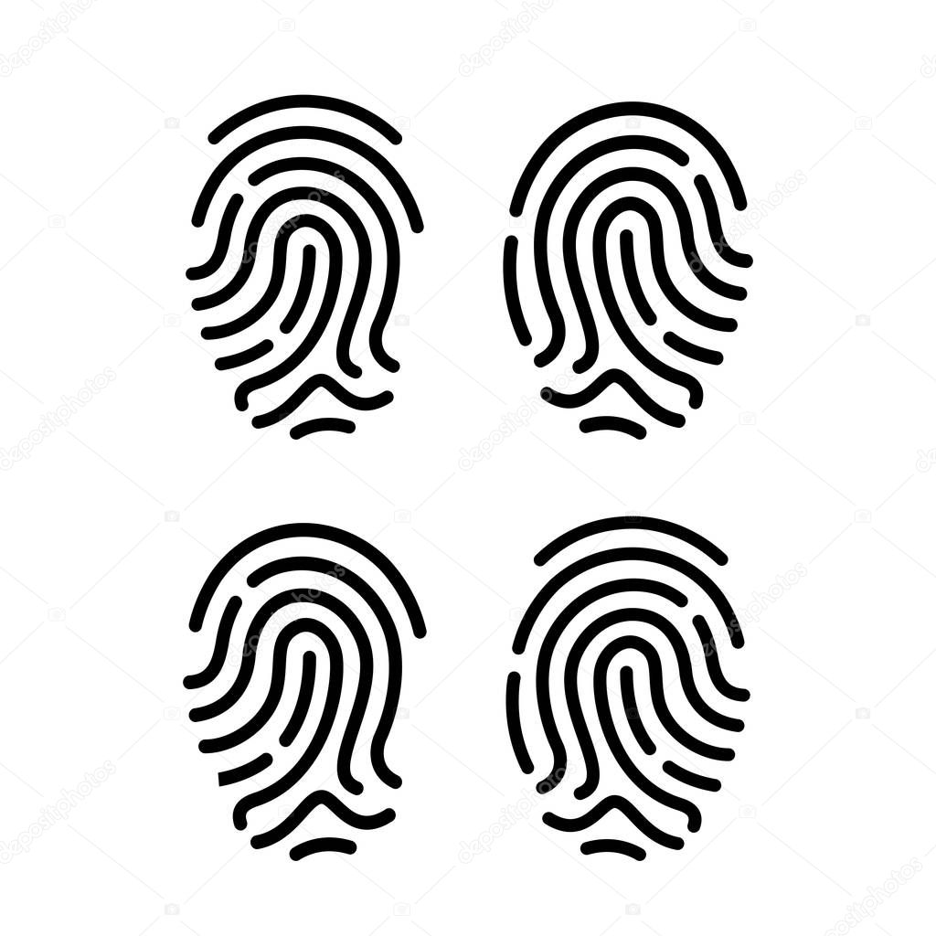 Human finger print vector icon