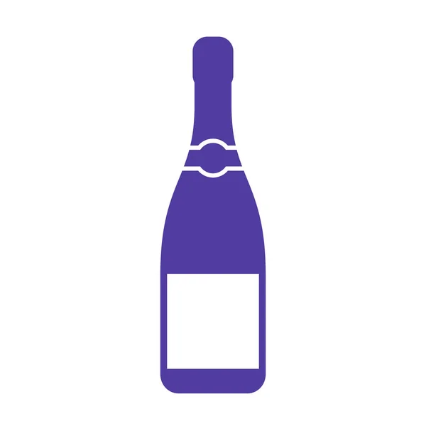 Bouteille de champagne icône vectorielle — Image vectorielle