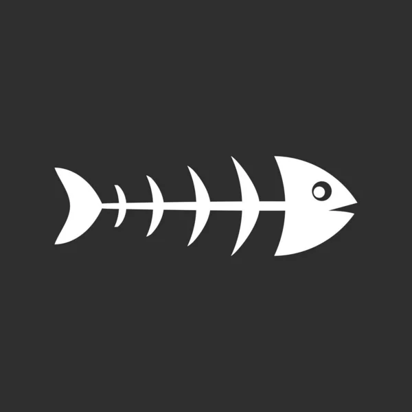 Fish skeleton vector pictogram — Stock Vector
