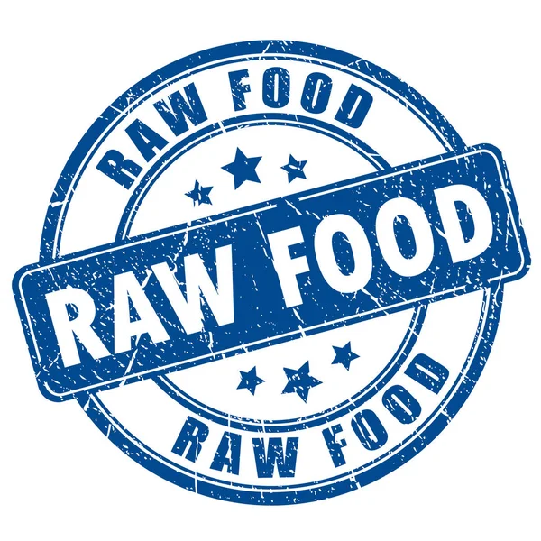 Raw Food gummistämpel — Stock vektor