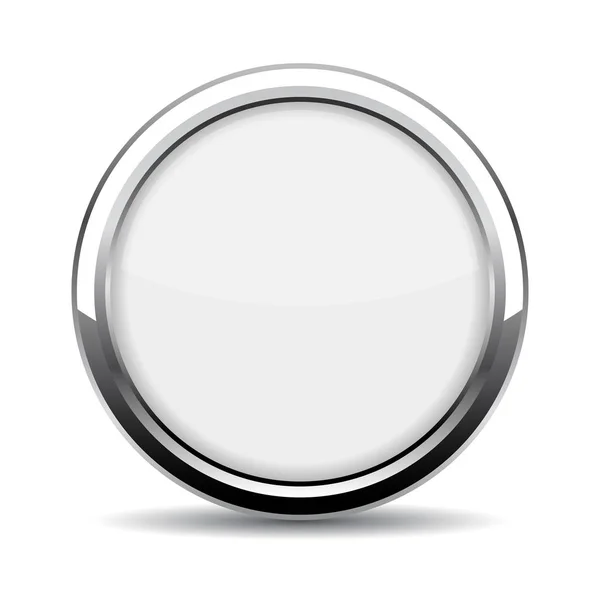 Кругла скляна веб-кнопка — стоковий вектор
