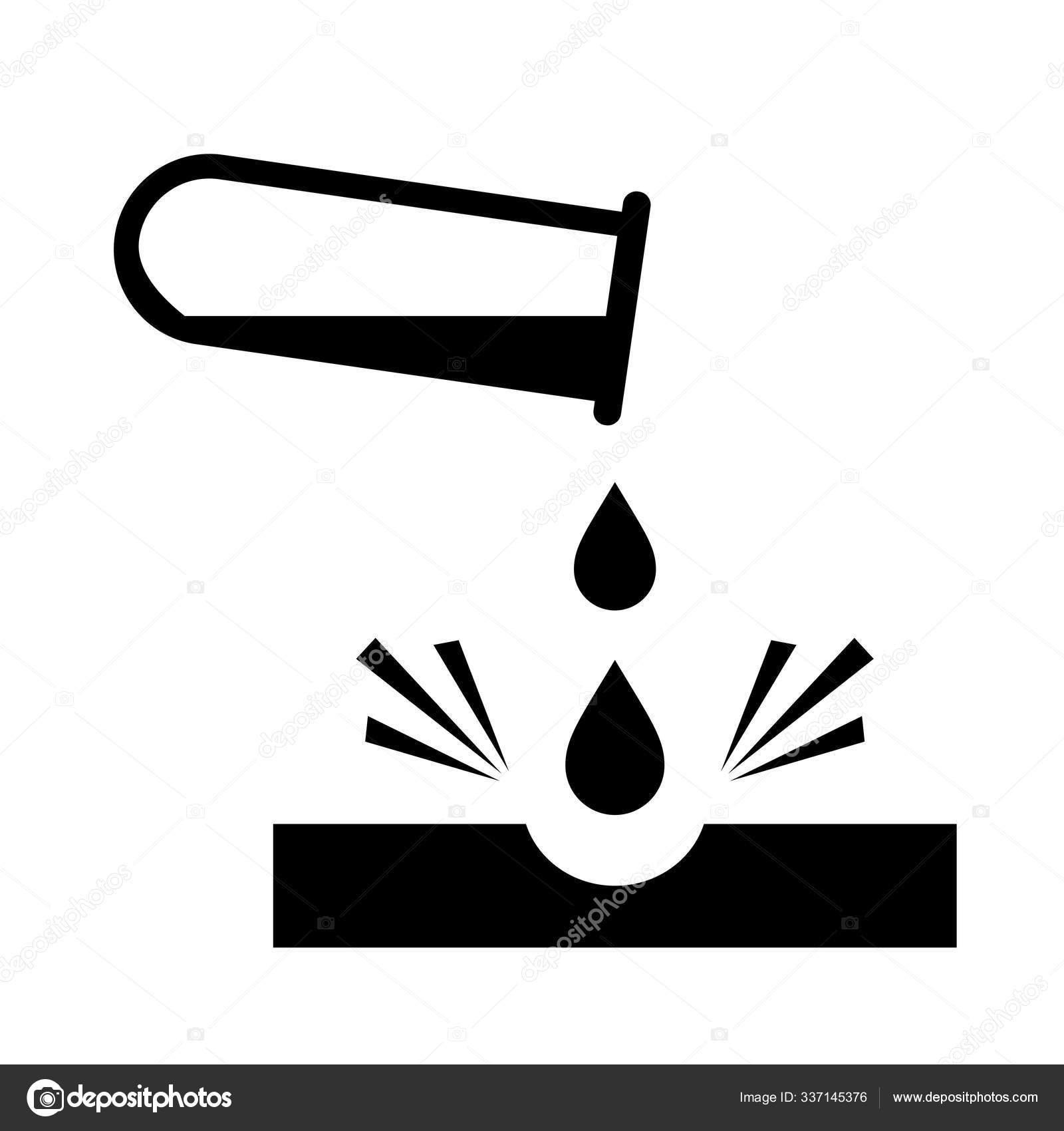ícone de veneno tóxico de vetor isolado no fundo branco. símbolo