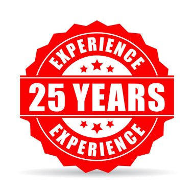 25 years experience vector flat icon clipart