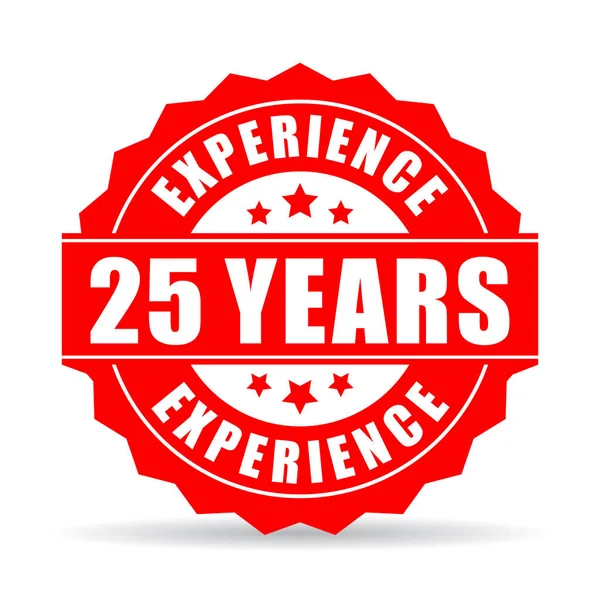 25 anos de experiência vetor plana ícone —  Vetores de Stock