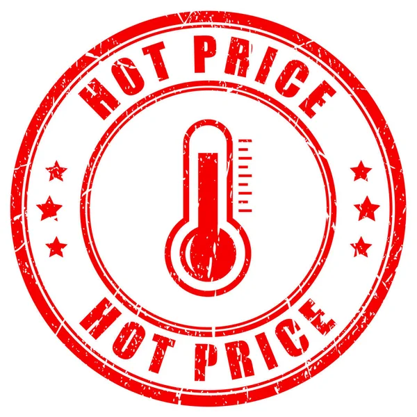 Carimbo de vetor de borracha de preço quente — Vetor de Stock
