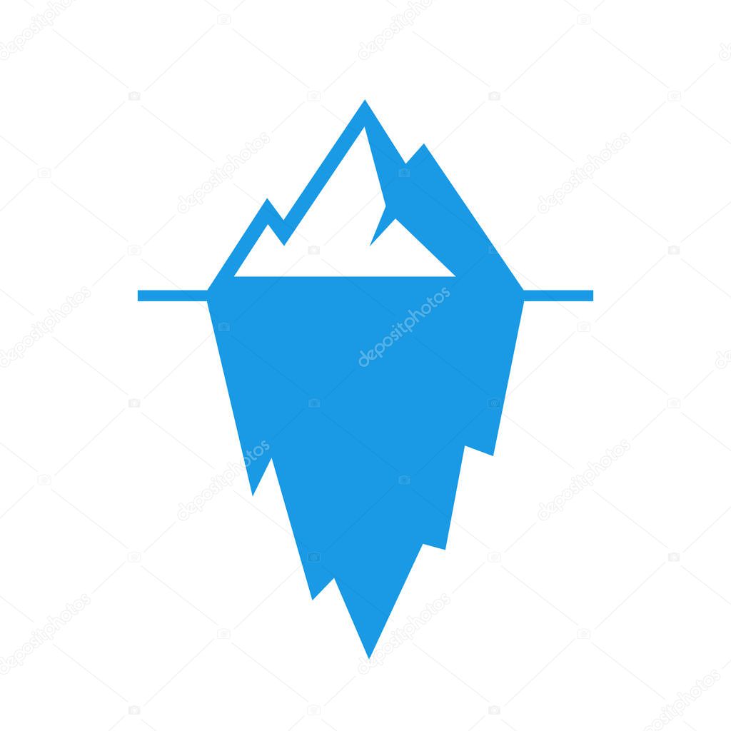 Blue glacier pictogram vector illustration isolated on white background