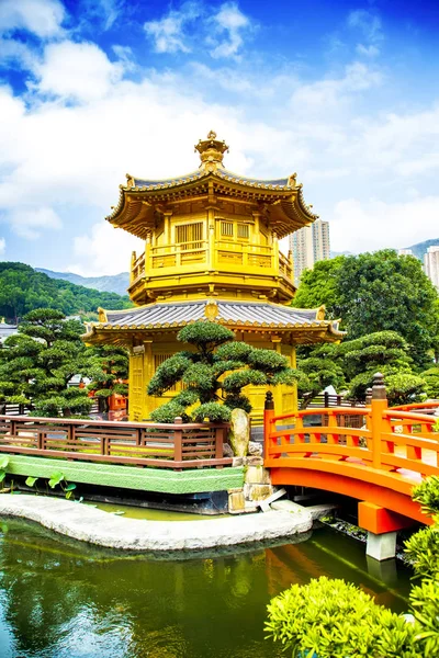 Traditioneller Chinesischer Pavillon Park Chi Lin Nunnery Hongkong — Stockfoto