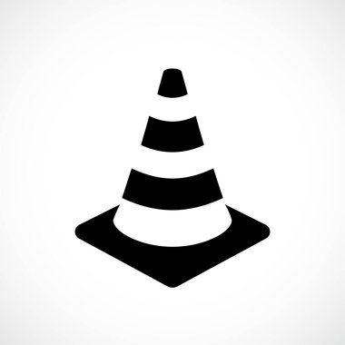 Güvenlik konisi vektör resimlemesi beyaz arkaplanda izole edildi