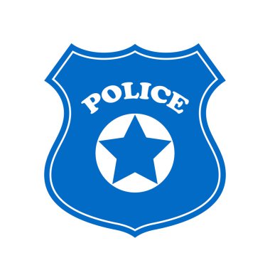 Polis vektör çizimi beyaz arkaplanda izole edildi