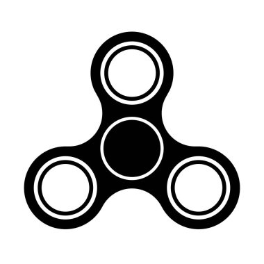 Beyaz arkaplanda izole edilmiş Spinner tridget vektör simgesi