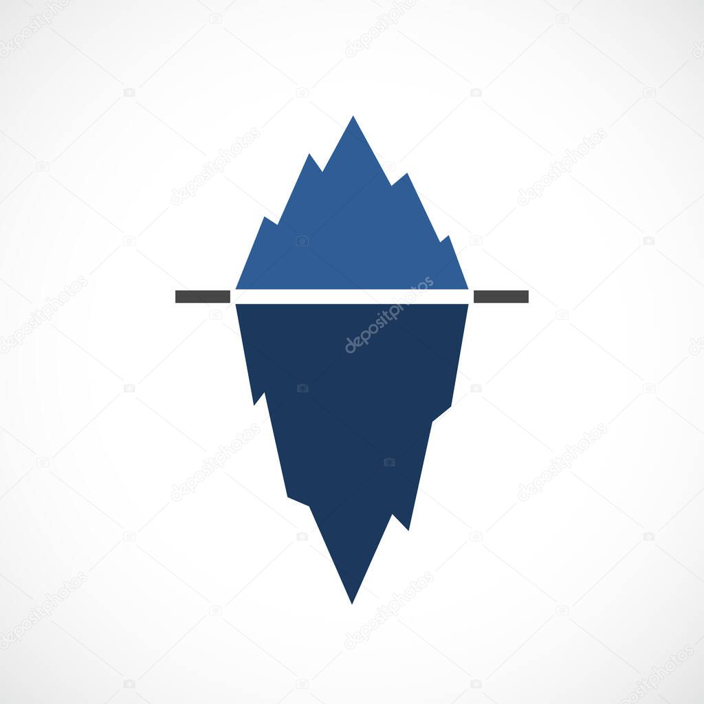 Iceberg symbol vector illustration isolated on white background