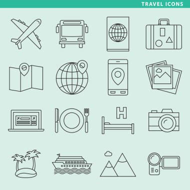 Seyahat ince simgeler