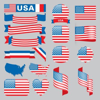 Resimli ABD bayrakları