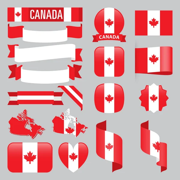 캐나다 플래그 아이콘 — 스톡 벡터