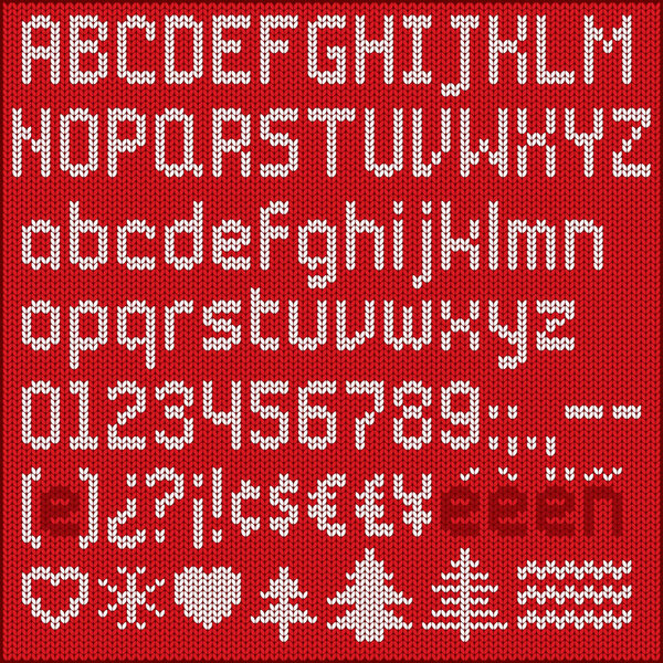 Набор трикотажных символов для заголовков и коротких текстов
.
