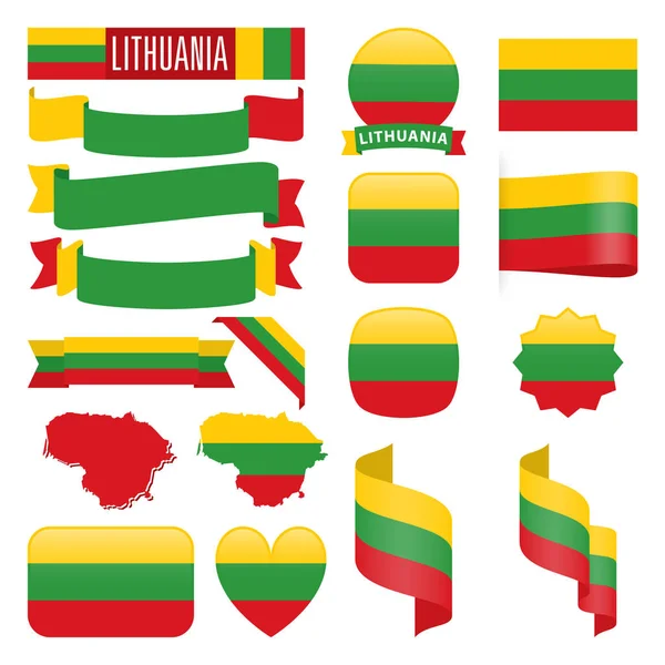 Set Bulgaria Maps Flags Ribbons Icons Buttons Different Shapes — Stock Vector