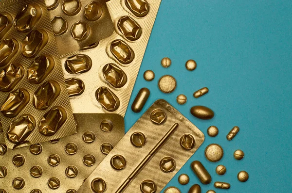 Шаблон Золотых Пластиковых Передач Промышленных Проектов Механики — стоковое фото
