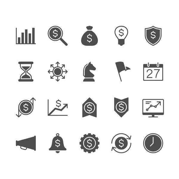 Negocios Iconos planos . — Vector de stock