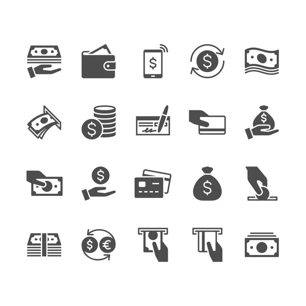 Money flat icons. — Stock Vector