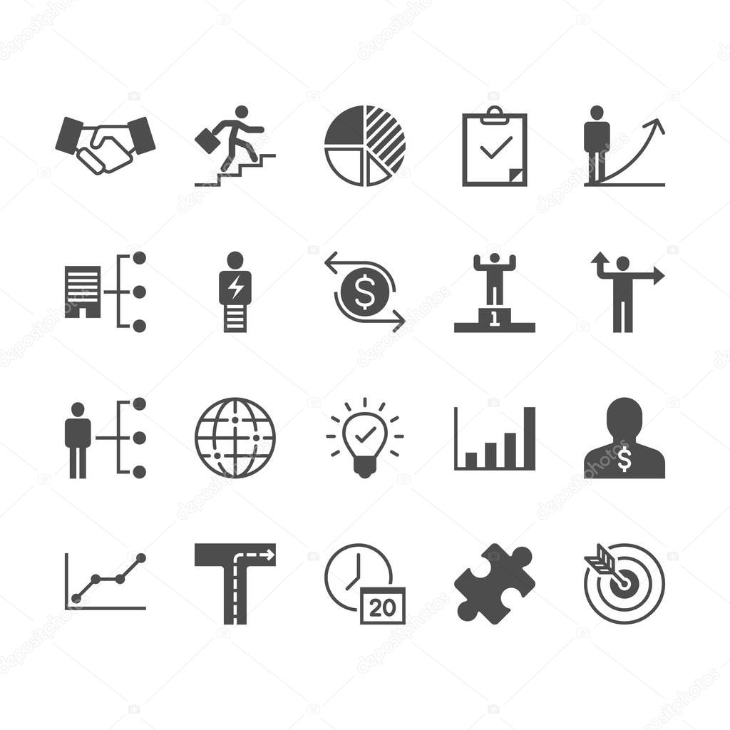 Business flat icons.