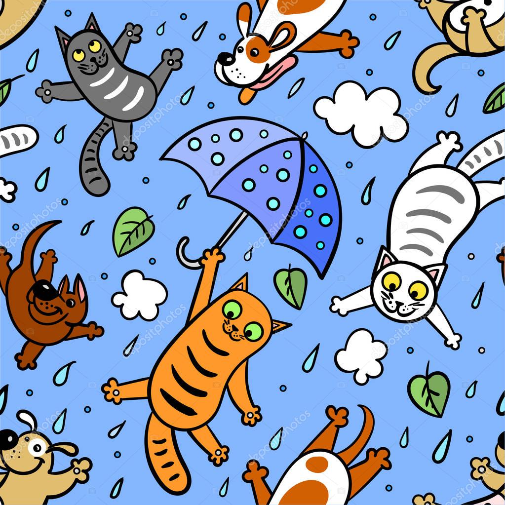 Raining cats and dogs picture | It's raining cats and dogs — Stock