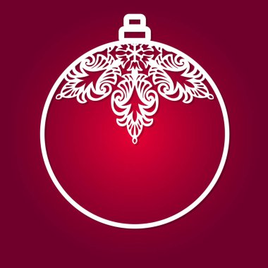 Lazer kesim için Noel topu