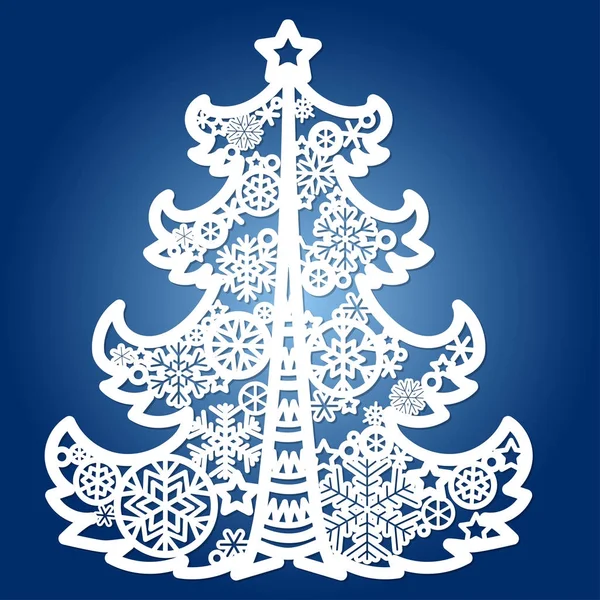 Lazer kesim için Noel ağacı.