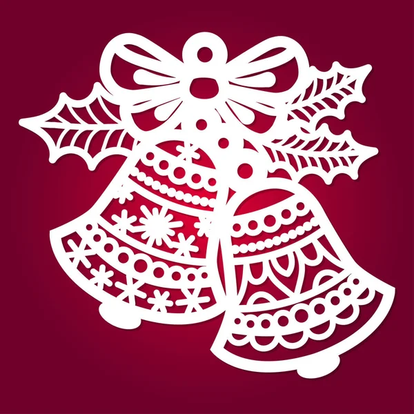 Holly ile Noel çanları. Lazer kesim için