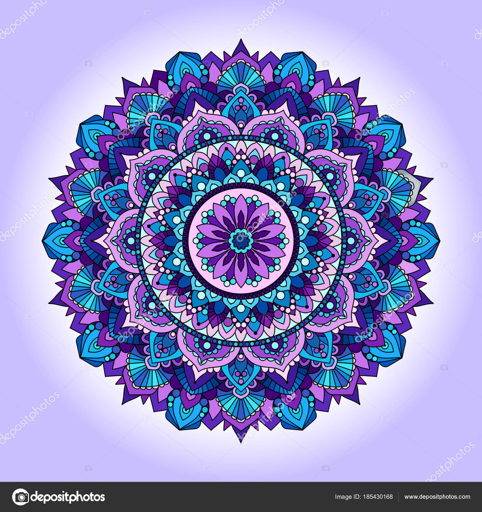 Mandala púrpura Stock Vector by ©Zerlina 185430168