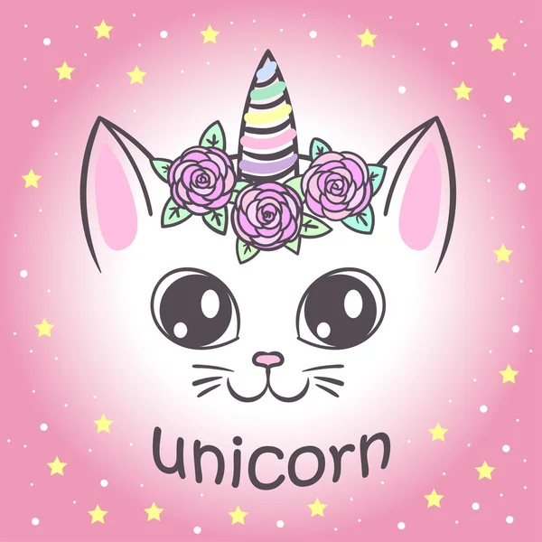 Gato unicornio imágenes de stock de arte vectorial | Depositphotos