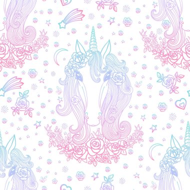 Tek boynuzlu atların kusursuz deseni