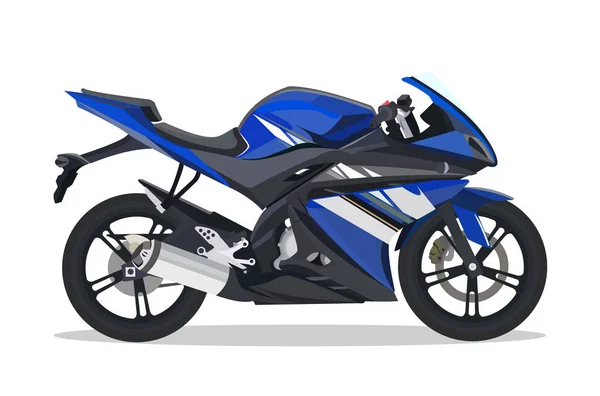 Vektor sepeda motor biru - Stok Vektor